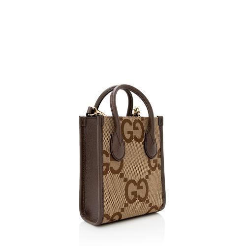 Gucci Jumbo GG Canvas Vertical Mini Tote