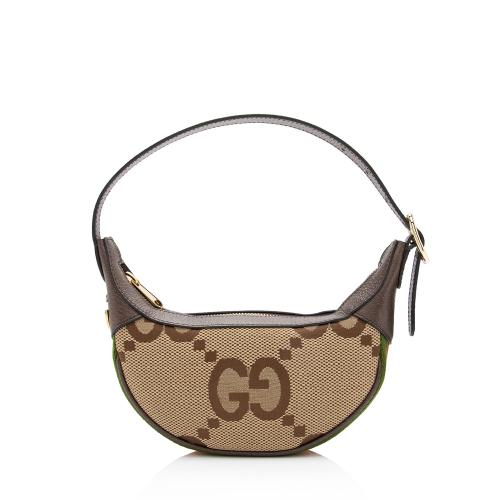 Gucci Jumbo GG Web Half Moon Mini Hobo