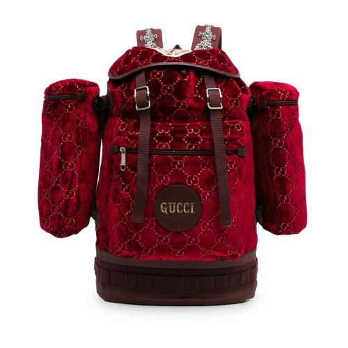 Gucci Large GG Velvet Heart Alpina Backpack