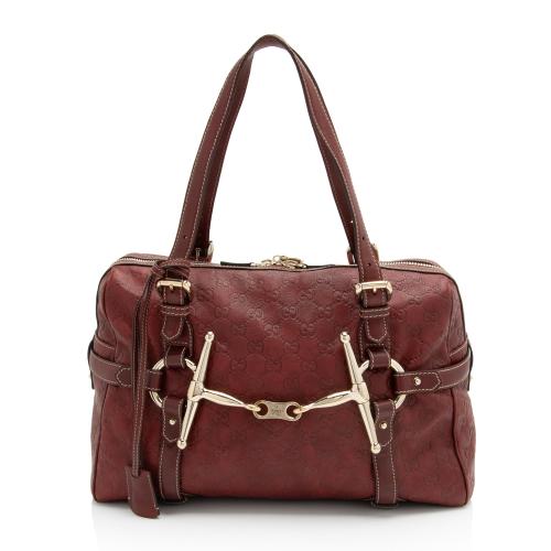 Gucci Guccissima Leather 85th Anniversary Horsebit Boston Bag