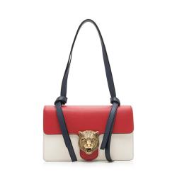 Gucci Leather Animalier Tiger Shoulder Bag