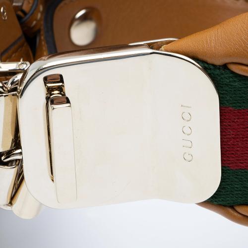 Gucci Leather Attache Medium Shoulder Bag