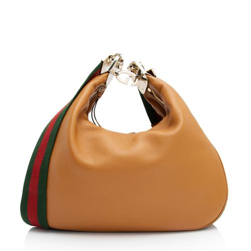 Gucci Leather Attache Medium Shoulder Bag