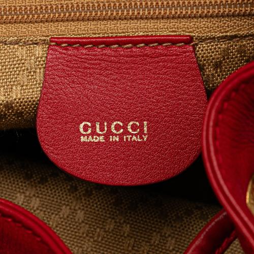 Gucci Leather Bamboo Backpack