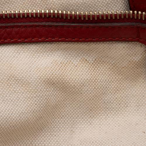 Gucci Leather Bamboo Medium Shopper Tote