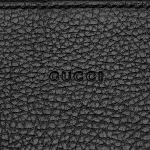 Gucci Leather Bamboo Tassel Zip Clutch