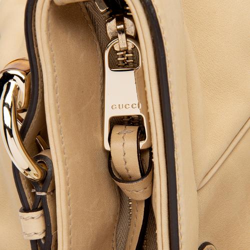 Gucci Leather Belted Bamboo Tote