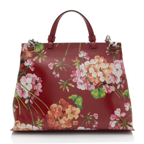 Gucci Leather Blooms Bamboo Daily Medium Satchel