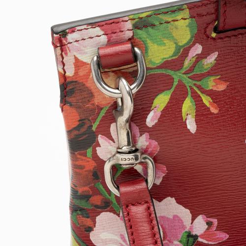 Gucci Leather Blooms Bamboo Daily Medium Satchel