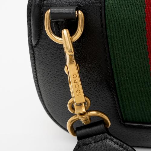 Gucci Leather Crystal Butterfly Linea Totem Small Crossbody