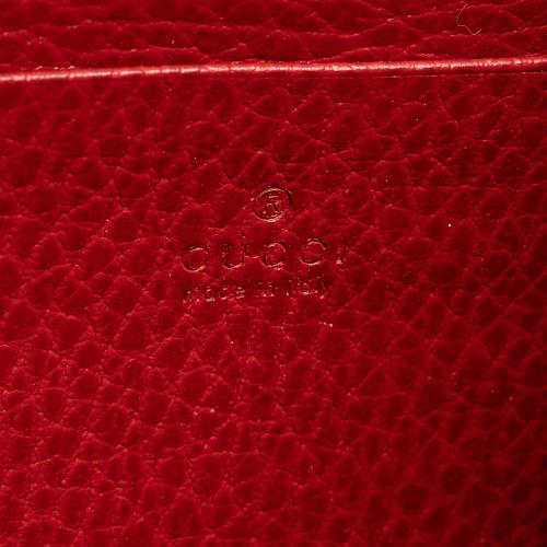 Gucci Leather Crystal Dionysus Chain Wallet