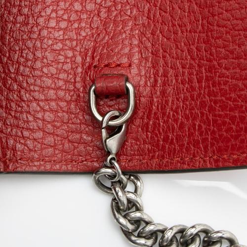 Gucci Leather Crystal Dionysus Chain Wallet