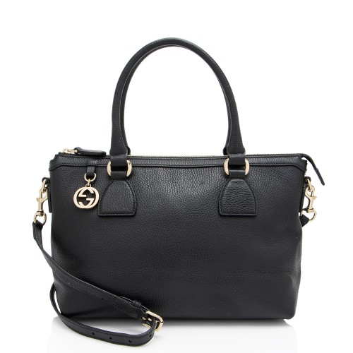 Gucci Leather GG Charm Satchel