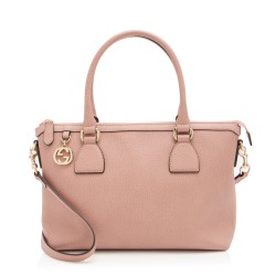 Gucci Leather GG Charm Satchel