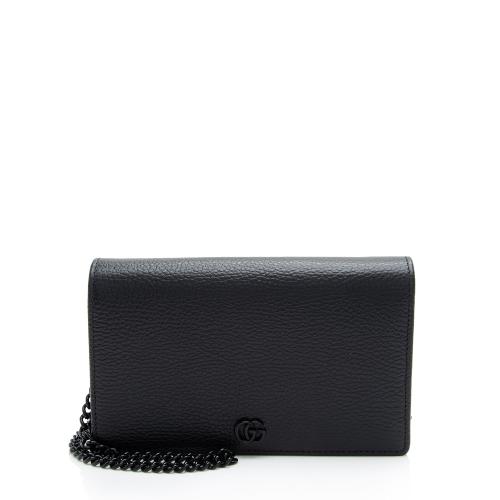 Gucci Dollar Calfskin GG Mini Chain Wallet