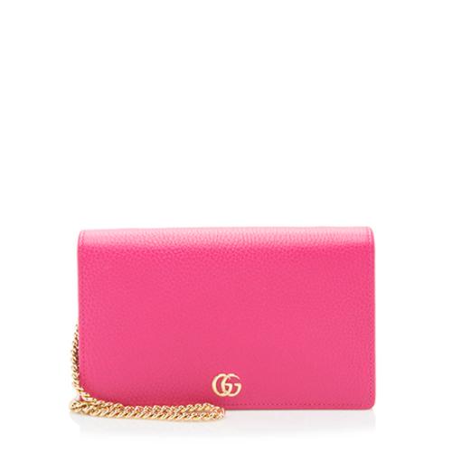 Gucci Leather GG Marmont Mini Chain Bag