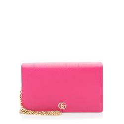 Gucci Leather GG Marmont Mini Chain Bag