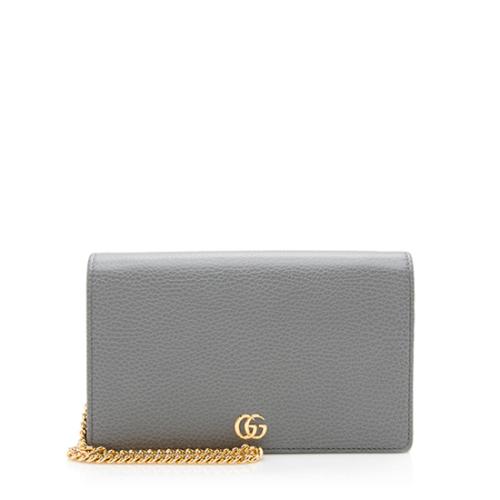 Gucci Leather GG Marmont Mini Chain Bag