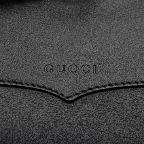 Gucci Leather GG Marmont Web Flap Chain Backpack