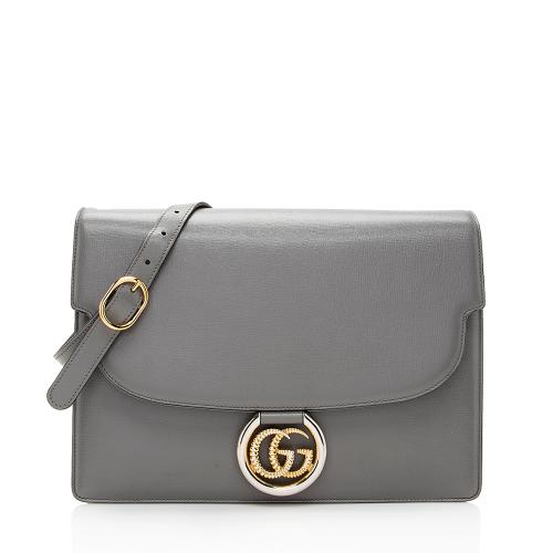 Gucci Leather GG Ring Medium Shoulder Bag - FINAL SALE