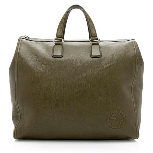 Gucci Leather GG Weekender Bag