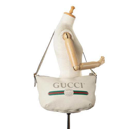 Gucci Leather Gucci Logo Half Moon