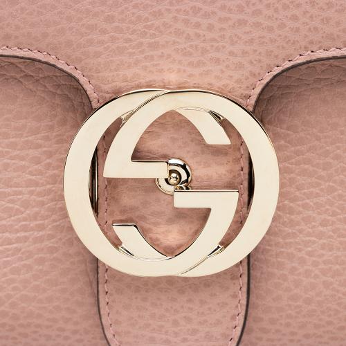 Gucci Calfskin Interlocking G Top Handle Small Shoulder Bag