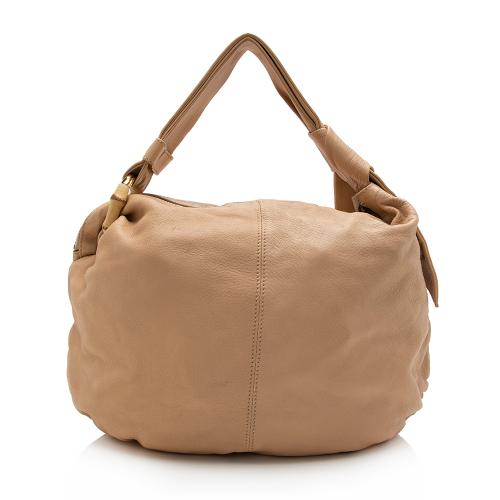 Gucci Leather Bamboo Jungle Medium Hobo