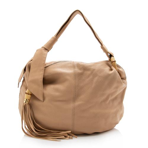 Gucci Leather Bamboo Jungle Medium Hobo