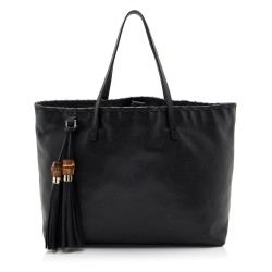 Gucci Leather Large Tassel Tote