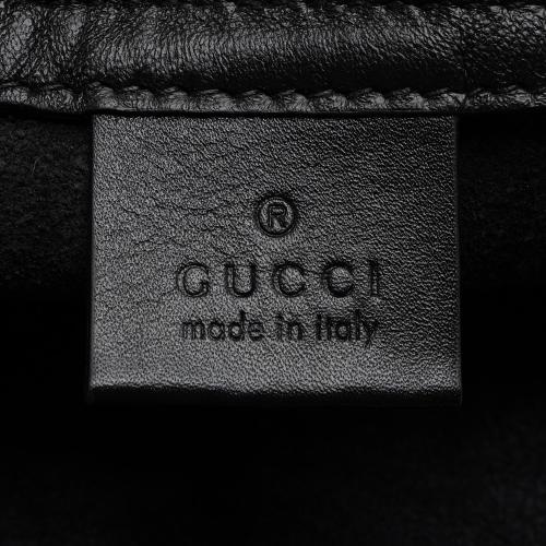 Gucci Leather Logo Drawstring Backpack