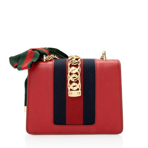 Gucci Leather Sylvie Mini Chain Bag