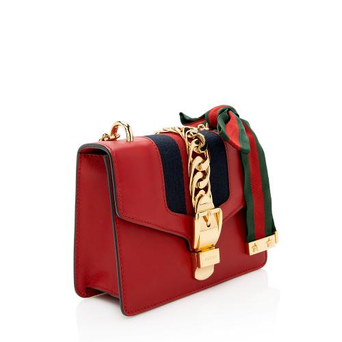 Gucci Leather Sylvie Mini Chain Bag