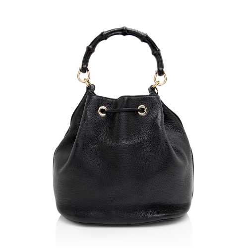 Gucci Leather Miss Bamboo Bucket Bag