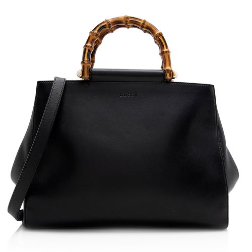 Gucci Leather Nymphaea Top Handle Medium Satchel