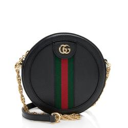 Gucci Leather Ophidia Round Mini Shoulder Bag