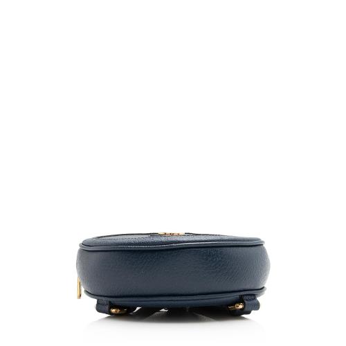 Gucci Leather Ophidia Round Mini Backpack