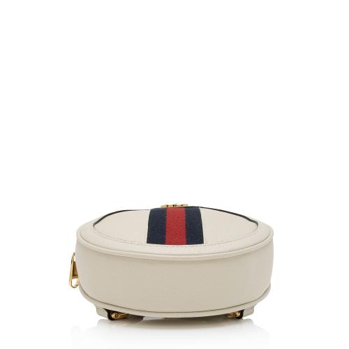 Gucci Leather Ophidia Round Mini Backpack