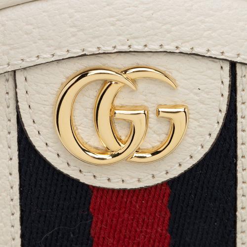 Gucci Leather Ophidia Round Mini Backpack