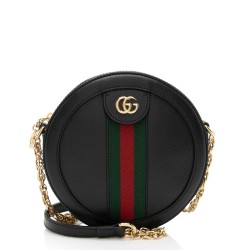 Gucci Leather Ophidia Round Mini Shoulder Bag