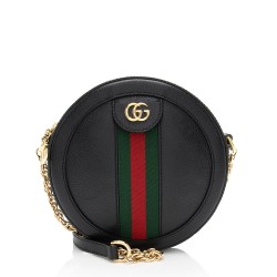 Gucci Leather Ophidia Round Mini Shoulder Bag