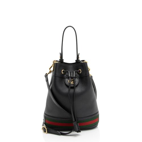 Gucci Leather Ophidia Small Bucket Bag