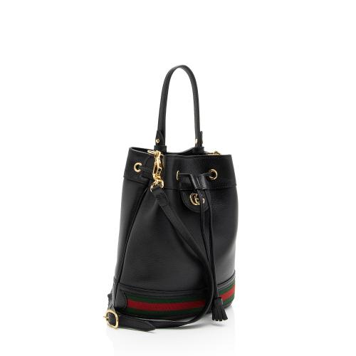 Gucci Leather Ophidia Small Bucket Bag