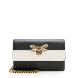 Gucci Leather Queen Margaret Wallet on Chain