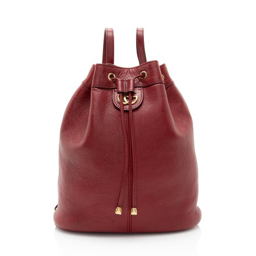 Gucci Leather Rebelle Medium Backpack