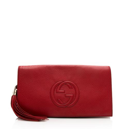 Gucci Leather Soho Clutch