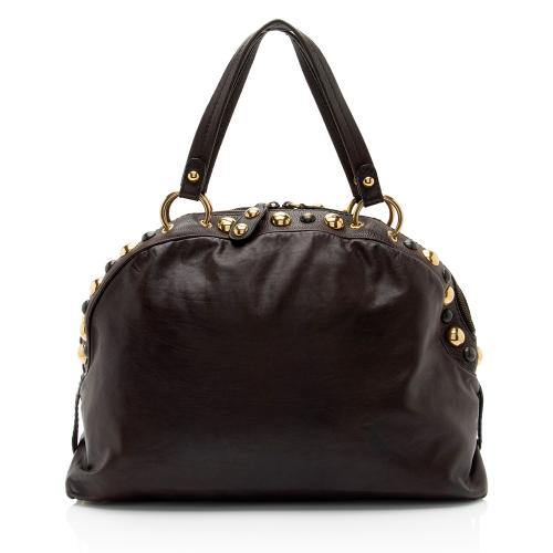 Gucci Leather Studded Babouska Dome Satchel