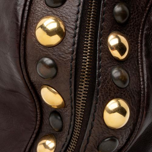 Gucci Leather Studded Babouska Dome Satchel