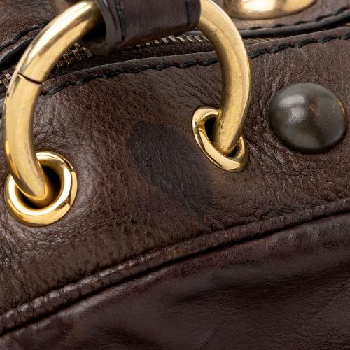 Gucci Leather Studded Babouska Dome Satchel