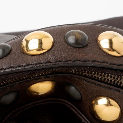 Gucci Leather Studded Babouska Dome Satchel